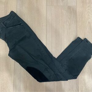 JBRAND dark green skinny riding style jeans with velvet patches size 28